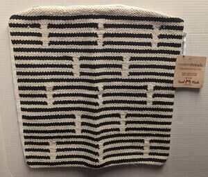 Modern Threads Decorative Pillow Case Cover Cotton Handmade in India Black White
